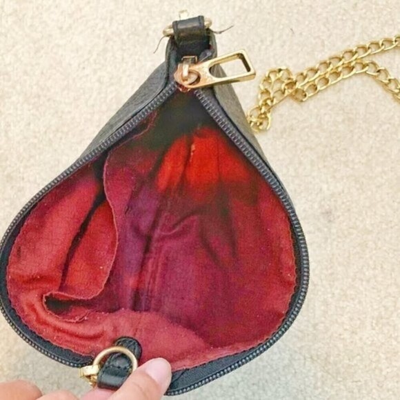 LODIS Pebbled Leather 5 in 1 Convertible Small Gold Chain Zipper CrossbodyPurse - Picture 7 of 10